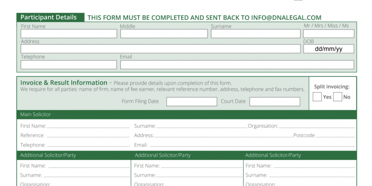  Drugs And Alcohol Testing Order Form 